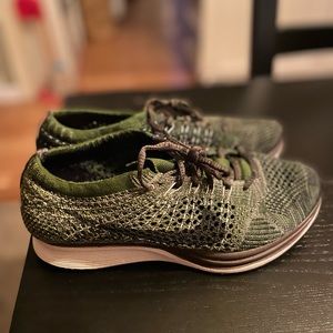 Flyknit Racer in Olive Green